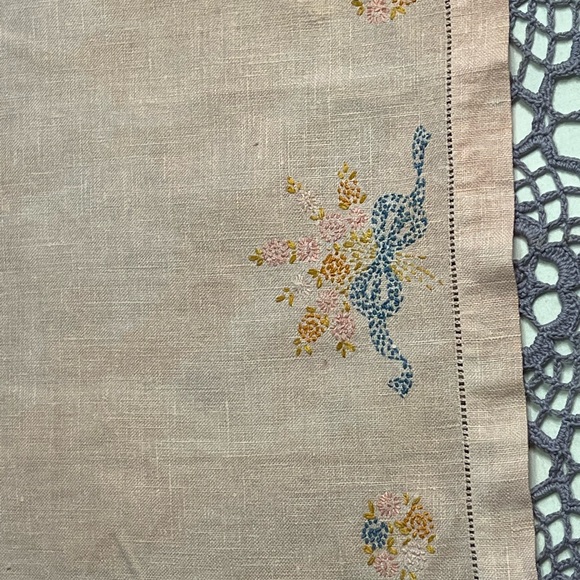 Vintage Upcycled Set Of 5 Linen Tea Towels - Picture 10 of 16